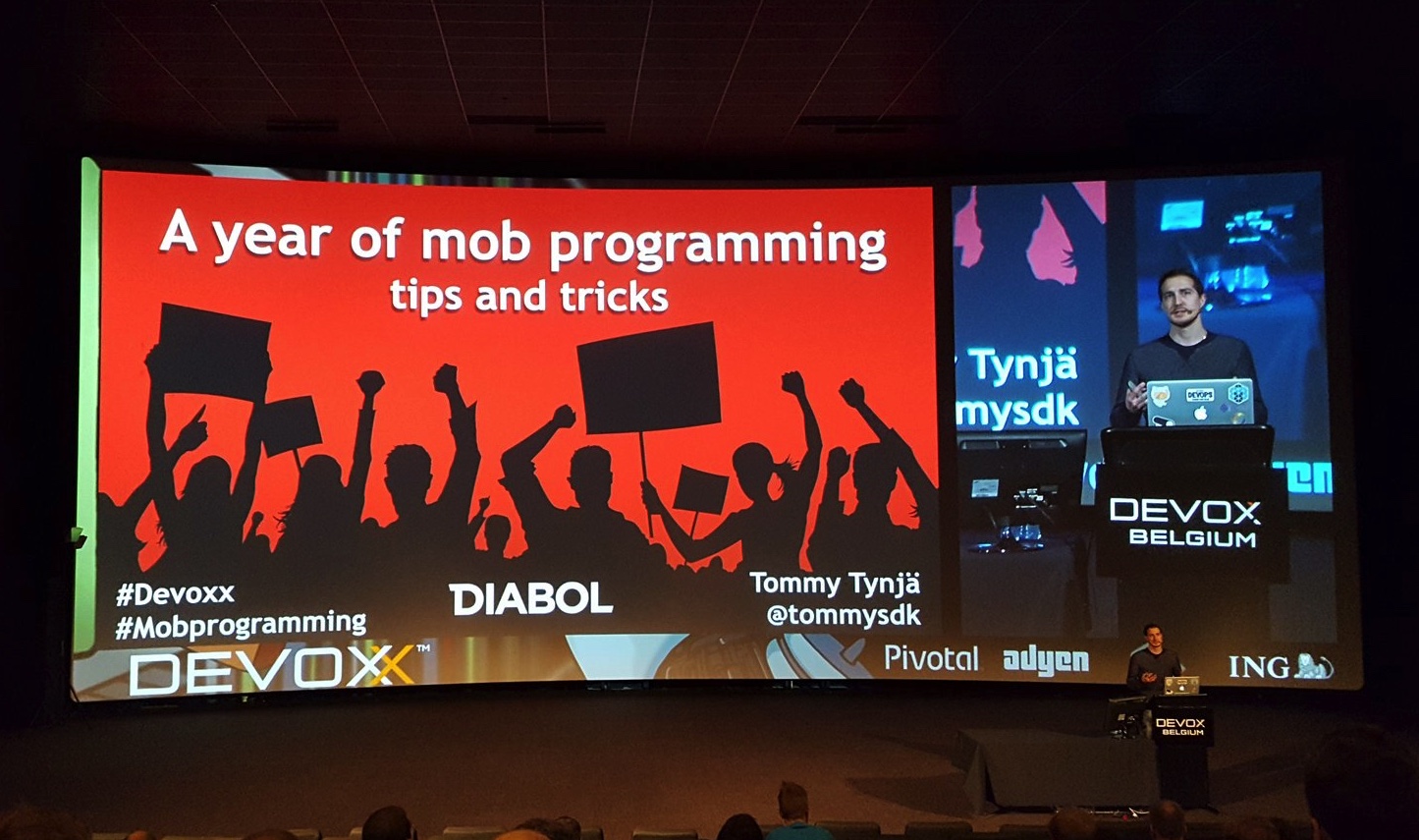 Presenting at Devoxx Belgium 2017, source Twitter